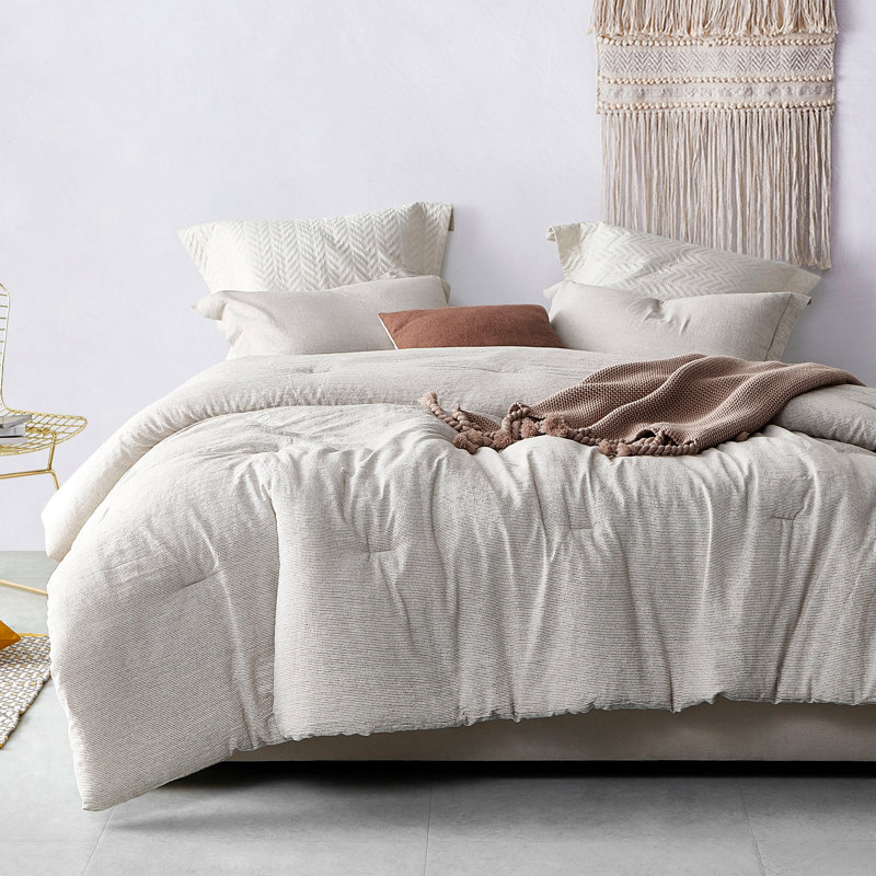 Gracie Oaks Marcas Sandy Beaches 100 Yarn Dyed Cotton Comforter Set